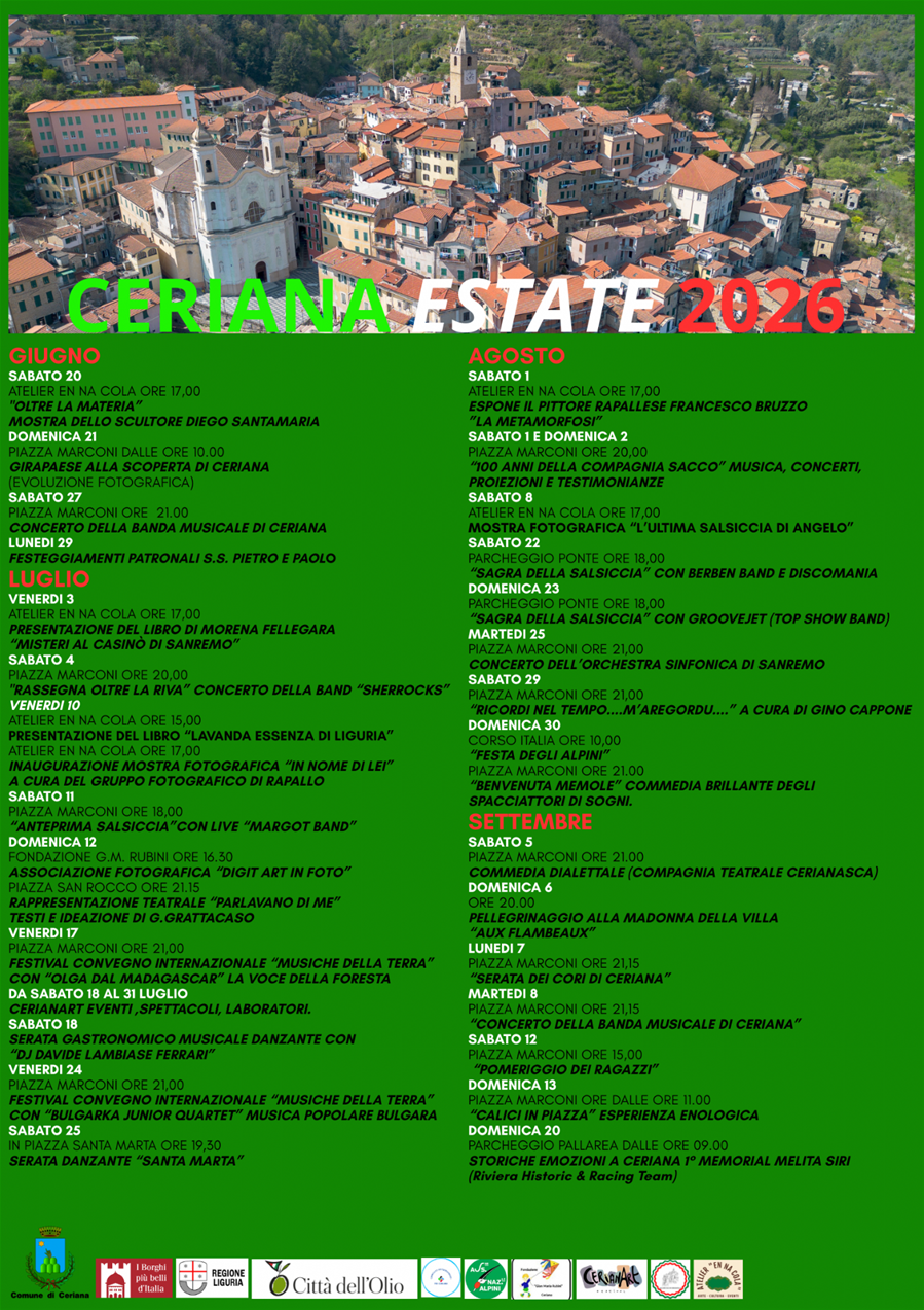 Calendario eventi estate 2026