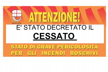 Fine stato di grave pericolosit&#224; incendi boschivi